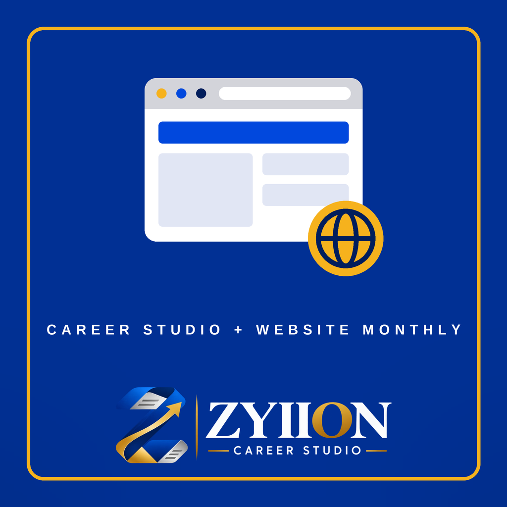 Career Studio + Website Monthly — personal professional website product artwork